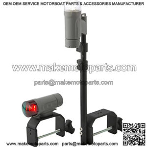 14190-7 Water-Resistant Portable Clamp-On LED Light Kit with Marine Gray Finish