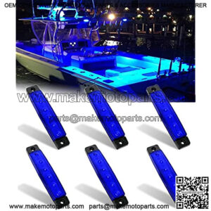 Marine Boat Lights, Utility Led Interior Lights For Boat Deck Courtesy Transom Cockpit Light, 12v Waterproof Marine Lighs For Yacht Fishing Pontoon Boat Sailboat Kayak Bass Boat Vessel, 6Pcs