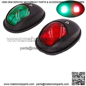 LED Boat Navigation Lights, Boat Bow Light, Marine Boat Navigation lamp. Perfect for Pontoon, Skeeter, Power Boat and Skiff (Black)