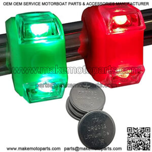 Bright Eyes Green & Red Portable Marine LED Boating Lights - Boat Bow or Stern Safety Lights - Water-resistant