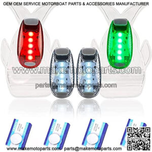 4pcs Navigation lights for boats kayak, LED Safety Light, 3 Types Flashing Mode, Easy Clip-On Kit for Boat Bow, Stern, Mast, Paddles, Pontoon, Kayaking Accessories, Yacht, Bike Tail, Red Green White??