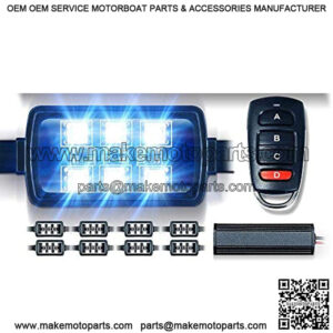 8 pcs Motorcycle RGB LED Strip Lights , Multi-Color Neon w/Smart Remote Controller| Compatible with Carts Trikes Cruiser Scooter ATVs UTVs