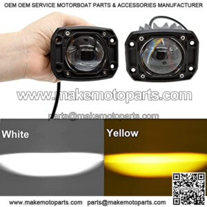 2pcs 3 Inch LED Cubes Pod Lights Off Road Driving Lights Spot Bars Fog Lamps Square Lens 8D LED Work Light Flush Mount For Truck Car SUV ATV UTV Boat Motorcycle