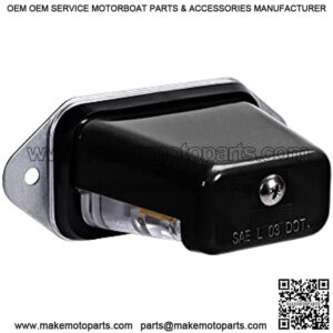 LED License Plate Light for Trailer [Surface Mount] [DOT FMVSS 108] [SAE L] [Black-Finish] [Waterproof] [12V DC] License Tag Lights for UTV ATV Trailer Truck RV Boat