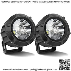 Motorcyle Auxiliary Lights,2PCS Cree 25W 6000K Spot Beam Round Led Offroad Lights Compatible with Off Road 4x4 Pickup Trucks Jeep Wrangler SUV Boat Tractor