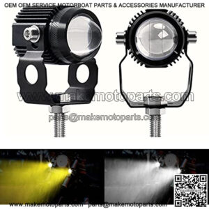 Motorcycle LED Driving Lights Work Light Spotlight Fog Light Daytime Running Lights Dual Color 6000K White High Beam 3000K Yellow Low Beam for ATV, SUV, Jeep,Boat, Trucks, Golf Cart Pack of 2