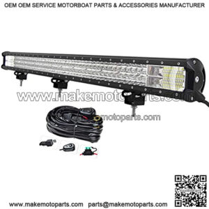 40 inch 540W LED Light Bar Triple Row Spot Flood Combo Beam Off Road Lights Waterproof Work Light with Wiring Harness for Jeep Trucks SUV ATV UTV Boat Lights, 12V 24V