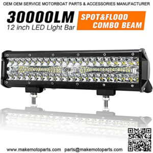 12 Inch LED Light Bar-LITE-WAY Triple Row Spot Flood Combo Beam 30000 LM Light Bar Off Road Driving Lights for UTV ATV Jeep Truck Boat, IP68 Waterproof