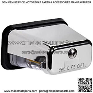 LED License Plate Trailer Light [Stud Mount] [DOT FMVSS 108] [SAE L] [Chrome-Finish] [Waterproof] [12V DC] License Tag Lights for UTV ATV Trailer Truck RV Boat