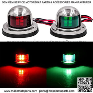 LED Navigation Lights Deck Mount, New Sailing Lights for Bow Side,Port, Starboard, Pontoons, Chandlery Boat, Yacht, Skeeter, DC 12V