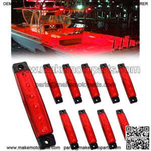 Boat Lights, Utility Led Interior Lights for Boat Deck Courtesy Transom Cockpit Light, 12v Waterproof Lighs for Yacht Fishing Pontoon Boat Sailboat Bass Boat, Red, 10PCS