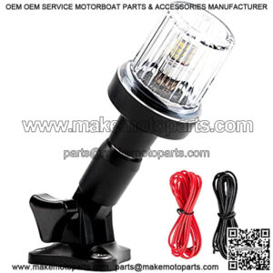 P600 Adjustable Stainless Steel Anchor Light for Fishing Boats and Vessels - Gives 360 Degree Visibility for 3 Nautical Miles - Weatherproof Fold Down 36pc LED inc. Fittings and Manual