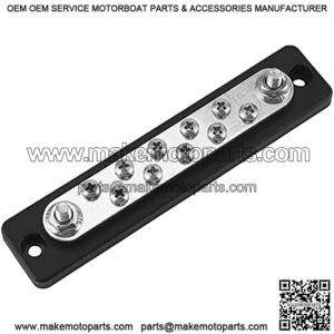 150A Bus Bar Terminal Block 10 Point Electric Terminal Board Block Dual Row for RVs Motorcycles Boat/Yacht Parts