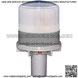 S4LN WHITE 1/2NM SOLAR NON-FLASHING STEADY-ON LED Marina Dock Barge Boat Safety Beacon Light