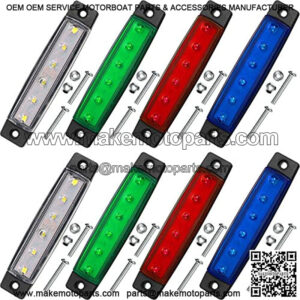 8 Pieces Marine Boat Lights 12V Led Interior Lights for Boat Deck Waterproof Boat Navigation Lights for Boat Lights Bow and Stern, Kayak Lights (Red, Blue, Green, White)