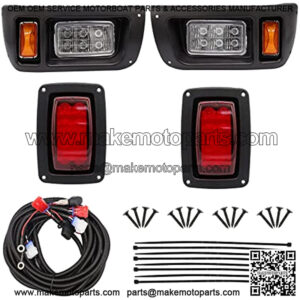 Club Car LED Light Kit 12 Volt Headlight and Tail Light Assembly for 1993-Up Club Car DS Golf Cart OEM 101988001 101988002
