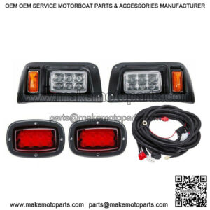 Golf Cart Street Legal LED Light Headlight & Taillight Kit for Club Car DS 1993+