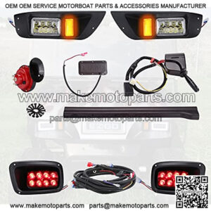 Golf Cart LED Light Kits(12V) for EZGO TXT (the Year 1995-2013), LED Headlight Taillight with Turn Signals Switch Horn Brake Lights, Harness