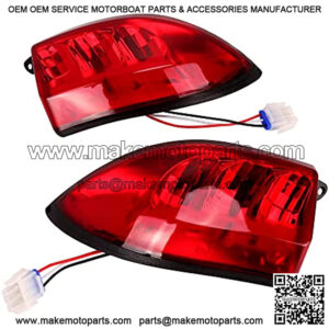 Golf Cart LED Tail Lights for Club Car Precedent 2004-Up and Tempo 2018-Up Models Replacements ,Driver and Passenger Rear Lights 12V with 3 Pin Molex Quick Connector Wired