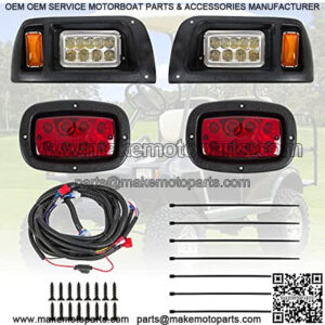 Golf Cart LED Headlight And Tail Light Compatible with 1993 - Up Club Car DS Golf Carts 12V