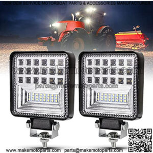 4 Inch LED Light Pods,2 Pcs Square Tractor Work Lights Spot Flood Driving Small Light Bar for Truck Equipment Vehicle Pickup UTV ATV Golf Cart