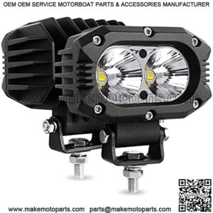 LED pods light 2PCS 4 Inch 80W Flood Light Bars Single Row 8000LM Off Road Driving Fog Light for Truck SUV Boat