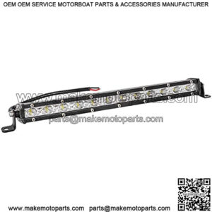 Led Light Bar 14in Signal Row Light Bar 80W 8000lm Spot Flood Combo Off Road Light, Waterproof Slim Light Bar for SUV Jeep ATV Boat