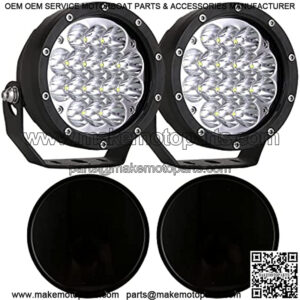 Pair 5 Inch Led Offroad Driving Lights 160w Round Offroad Spot Light Driving Spotlights with Black Cover 12V 24V for Pickup Trucks SUV UTV ATV 4x4