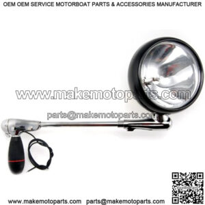 Unity (330GM-0002) 6" Diameter 100W Post-Mount/Door-Mount Spotlight with Black Head