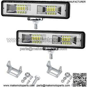 Golf cart Lights, 6 inch LED Light Bar 48W 6000K Super Bright Off Road Driving Work Light for ATV UTV Car Truck Golf Cart