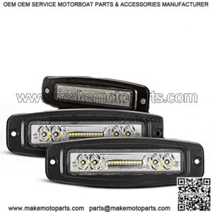 7" Flush Mount LED Light Pods, 2 Pcs 4800LM Off Road LED Work Lights Bar Flood Spot Combo Beam Driving Fog LED Bumper Lights for Truck Golf Cart UTV ATV