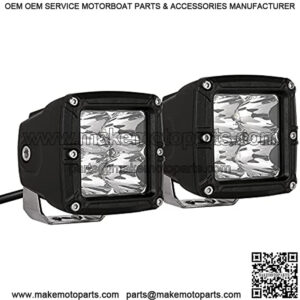 Led Cube Light Offroad Lighting 2Pcs 3inch 80W Led Pods Light Square Driving Offroad Lights Spot Beam Fog Bumper Work Light Bar 8000LM Waterproof IP69K for Trucks ATV UTV SUV Car Motorcycle