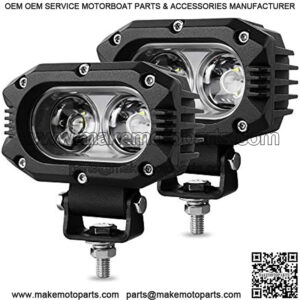 4 Inch LED Pods Light 80W 8000LM 6500K Spot Light Bar Off Road Xenon Driving Light IP67 Waterproof for Truck ATV Golf Cart Boat UTV 4X4, Pack of 2