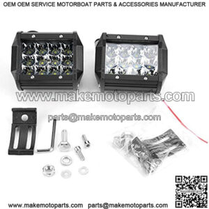 LED Work Light, 1 Pair 10V-48V 4inch 4-Row 36W Universal Working Light Bar Driving Lamp for Trucks Forklifts Off Road Vehicles Engineering Vehicles Cars Ships Motorcycles