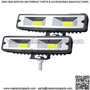 6 Inch Automotive Led Flood Light Bar - 48W 10000Lm Led Light Bar 12V/24V SUV Driving Fog Light Waterproof Off Road Day Runing Lights Pods Lights Headlight for Trucks Off Road ATV UTV, 2 Pack