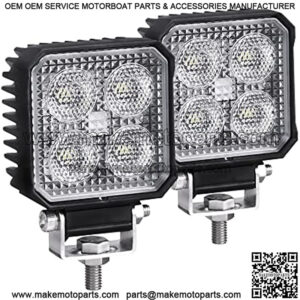 2.8inch LED Work Lights 48W 5500LMS 12V Flood Light Bar Waterproof Square Lights for Truck Tractor Off Road ATV UTV Jeep Golf cart Boat