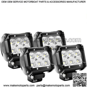 LED Pods 4PCS 18W 1260lm Flood LED Light Bar Driving Fog Light Off Road Lights Work Light 24V 12V For Motorcycles Van Camper Wagon Car Pickup ATV UTV SUV Truck Boat