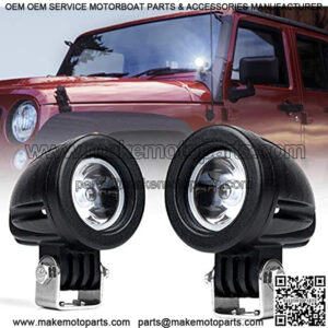 2PCS LED Driving Light, 2 Inch 10W Round Spotlight Off Road Driving Super Bright Offroad Lights Spot Light Waterproof Fog Lights for Motorcycle Vehicles Pickup Truck UTV ATV