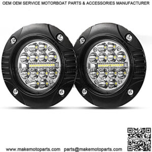 Flush Mount LED Light Pods 5 Inch LED Work Light Bar Pair 48W Driving Bumper lights Flood Spot Combo Off Road Fog Lights Waterproof for Tractor Truck ATV UTV Golf Cart