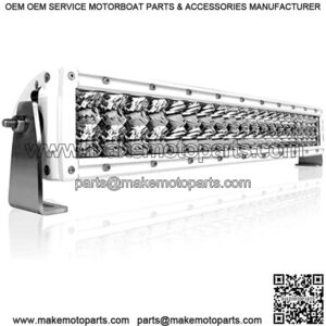 Black Oak Marine Dual Row Curved LED Light Bar - Combo, Spot and Flood Optics - Waterproof Lighting for Off-Road Trucks, Jeep, ATV, UTV, Boats, Fog Driving Work Light (20-Inch)