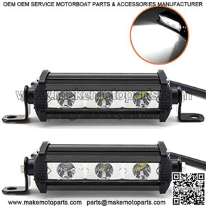 2PCS 4 Inch 15W Single Row LED Light Bar Low Profile Ultra Thin Slim Mini Spotlight Light for SUV ATV Truck Boat