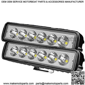 Automotive Led Work Light Bar Spotlight,6 inch 48W 10,000LM Super Bright Off Road Driving Fog Lights Golf Cart Day Runing Lights Waterproof for Truck Pickup SUV ATV UTV Tractor, Pack of 2