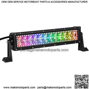 12inch 72w Spot Lights LED Light Bar with Chasing RGB Halo Strip remote&Bluetooth controlled Flashing Modes for atv Lights