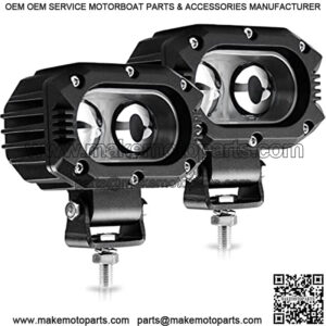 2 pcs LED Spot Lights LED Pod Light 4 inch 96W 8000LM Led Driving Light LED Cube Light for Truck ATV UTV SUV Offroad Motorcycle Boat (914Z-S-pair)