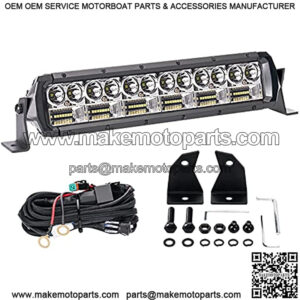 LED Light Bar, 12 Inch 162W Off Road LED Light Bar Dual Row LED Work Lights Spot Flood Combo Fog Light with Wiring Harness LED Driving Light for Truck ATV UTV SUV Tractor Boat