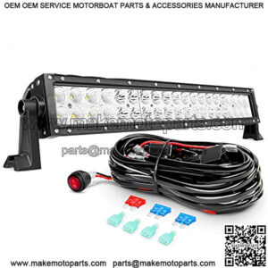 ZH017 22Inch 120W Spot Flood Combo Bar Led Off Road Lights with 16AWG Wiring Harness Kit