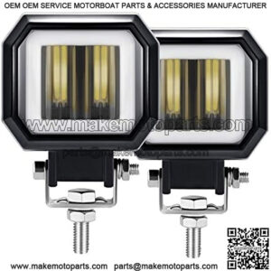 3 Inch LED Light Bar 9-36V 80W 10000LM 6000K Spotlight DRL Angel Eyes Led Driving Light Off Road LED Light Pods for Trucks Car SUV 4x4 Motorcycles Pack of 2 IP68 Side Positioning Lights