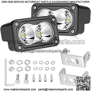 LED Pods, AKD Part 3 inch Driving Lights 40W Spot Lights Off Road Work Lights LED Cubes Light Bar Pods LED Bumper Lights White 2 Pack for Truck Motor ATV UTV SUV Pickup Boat