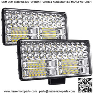 Led Driving Light Bar, 9 inch, 12-80V 84LED 32,000lm 250W Spot & Flood Combo Off Road Light Bar Driving Waterproof Led Work Light for Truck Tractor Pickup Boat Car SUV ATV RV (Pair)