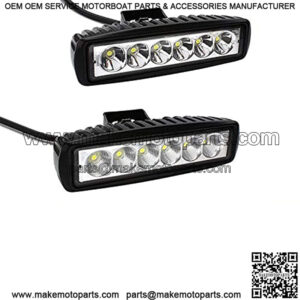 2X 6in 36W Slim Led Light Bar Spot Flood Motorcycle ATV 4X4WD Bumper Backup Pods